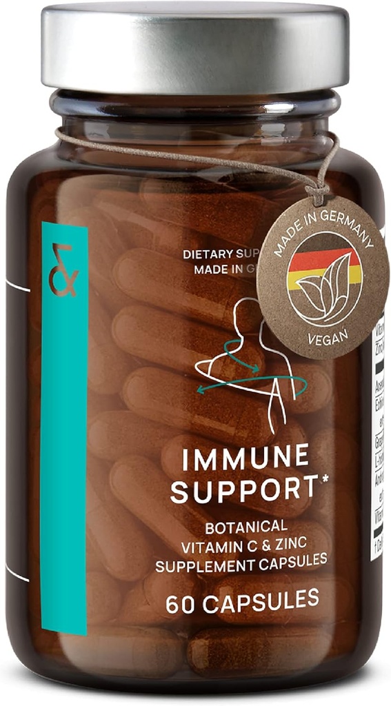 N° 7 Immun Support Supplement - Immunity Boost with Echinacea - Natural Vitamin C från Acerola - Zink - Andrographis - Grapefruit Seed Extract - Vegan Immune System Vitamins Complex - 60 kapslar