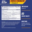 Osteo Bi-Flex Triple Strength(5) D-vitamiinilla glukosamiinikondroitiini Joint Health Supplement, päällystetty tabletti, 80