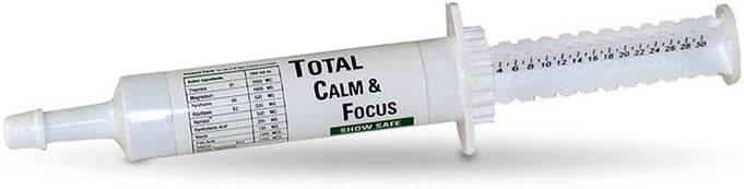 Ramard Total Calm och fokus för hästar Supplement - Magnesium & Calming Formel för hästshow, träning och prestanda Mental Alertness Utan Drowsiness, Show Safe, hästar Perfekt Prep 1oz Syringe