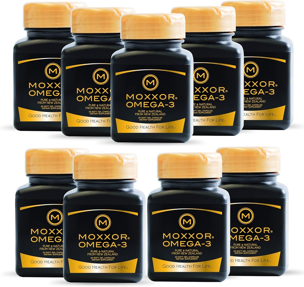 Omega 3 Uusi-Seelanti Green Lipped Mussel Oil Pehmeät geelit yhteiseen tukeen ja liikkuvuuteen, Heart & Immuno tuki, Ei Fishy Jälkimaku, 9-Pack, 540oft geelit, 2-Soft geelit per päivä, 270 päivän tarjonta