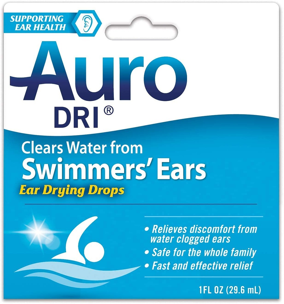Erikoispakkaus, joka sisältää 5 Del Pharmaceuticals Auro-Dri Ear Water-Drying Aid 1 fl oz (29,6 ml)