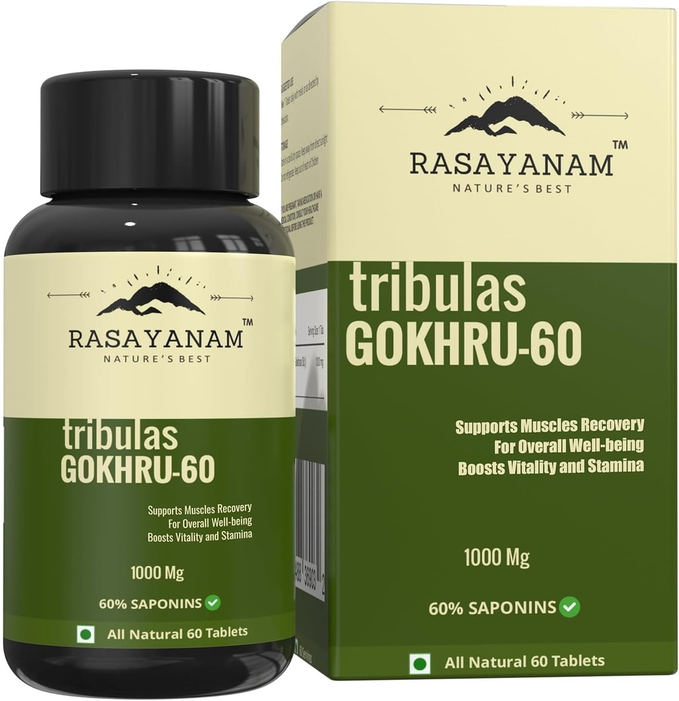 Generic Tribulas Gokhru-60 Gokshura Tabletit 1000 mg ... Ultravahva 60% saponiinit...