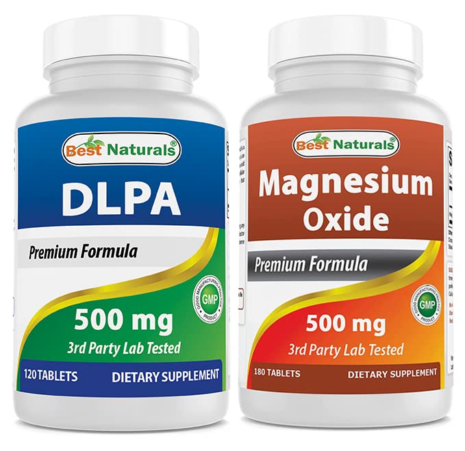 Best Naturals DLPA 500 mg & Magnesiumoksidi 500 mg