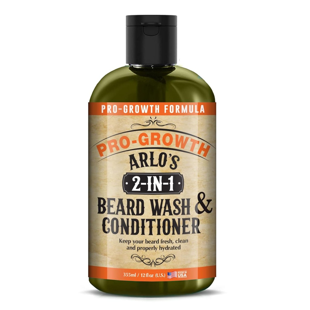 Arlo's 2-in-1 Beard Wash and Conditioner 12 oz. - Pro Growth Formel