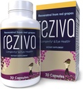 Reziva Resveratrol Supplement - Ultra High Potency & Doctor Formulated - Transresveratrol lisäravinteet - Viinirypäleensiemeniä Resveratrol - Pitkäikäisyys, silmien terveys ja, yleisesti hyvinvoiva - 30 Veg kapselit