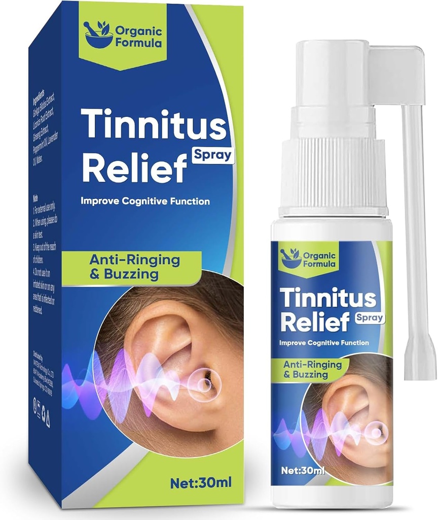 THIMO Tinnitus Rëliëf sormuskorvat, luonnollinen tehokas tinnitus hoito spray,30ml-sininen