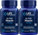Life Extension No Flush Niacin 640 mg, 100 kapslar (Pack of 2)