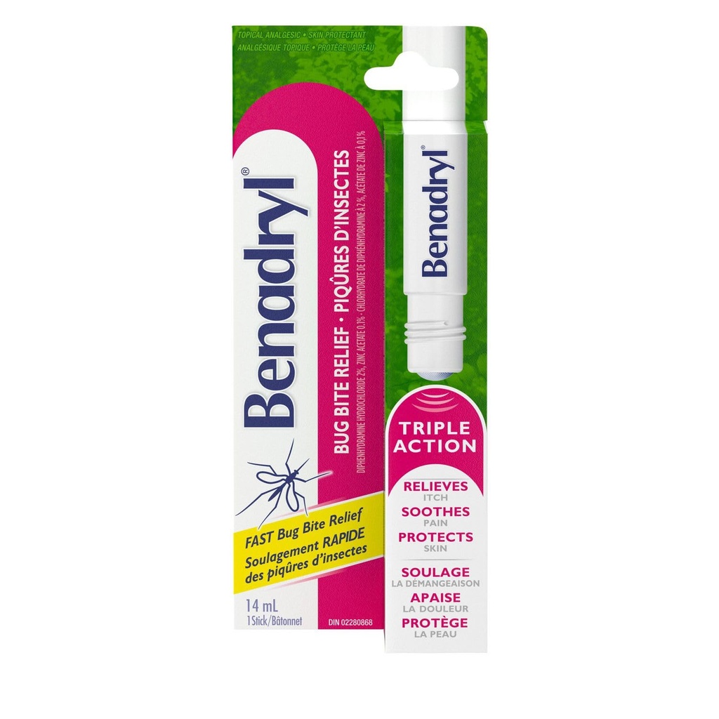 Benadryl Itch Relief Stick 0,47 oz (Pakki 2)