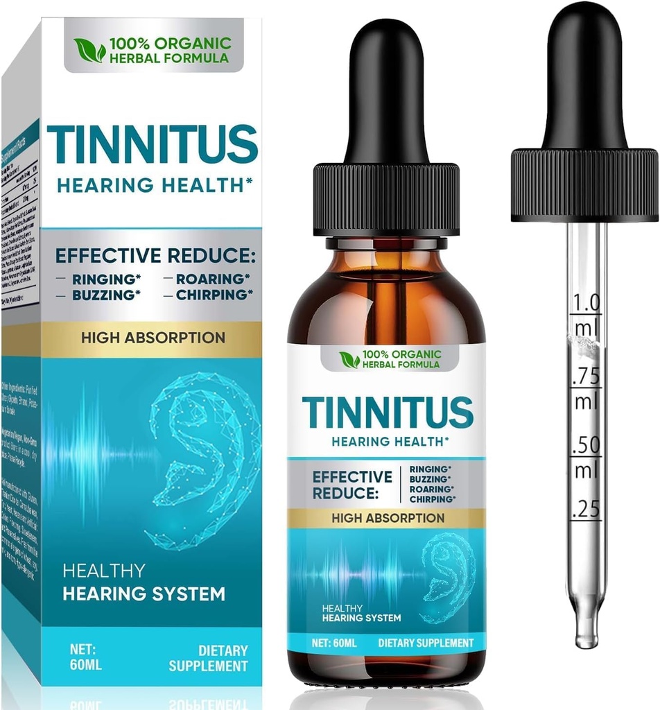 Tinnitus Relief för Ringing Ears, Natural Ear Ringing Relief för igensatta öron, minska örat buller för kvinnor män