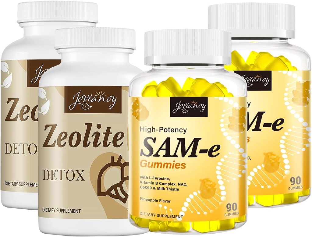 Zeoliitti Detox-kapselit(2 pakkaus) + SAM-e-lasit(2 pakkaus)
