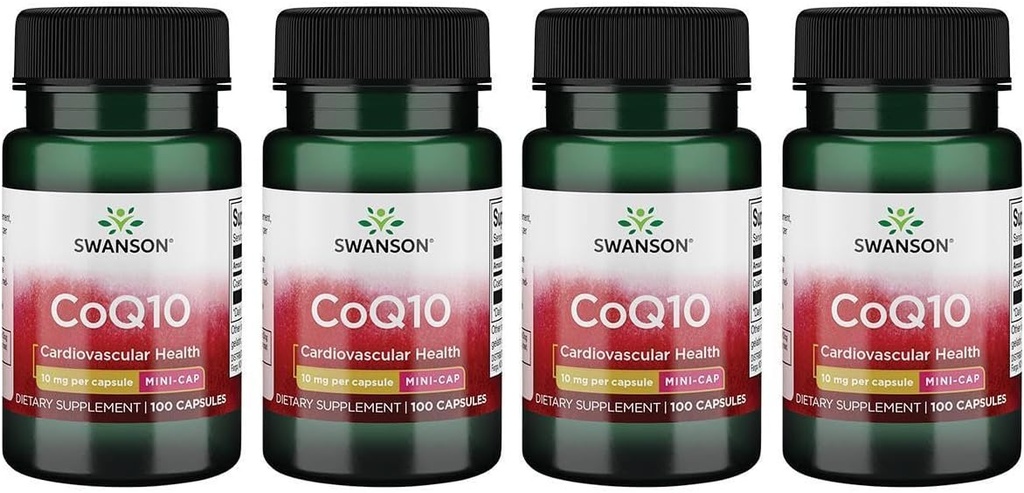 Swanson Coq10 - Mini Cap 10 mg 100 kapselia (4 pakkaus)
