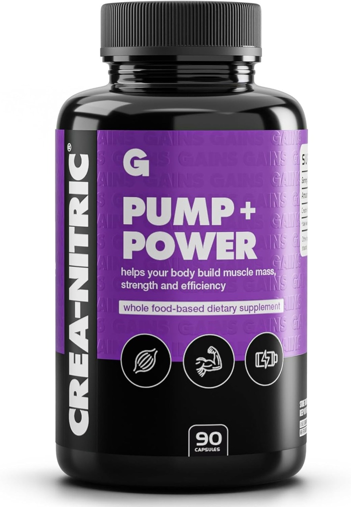 Voitot irtotavarana Crea-Nitric, Creatiini nitraatti Pre harjoitus täydentää, typpioksidi tuki, gluteeniton, edistää lihasvoimaa, pumppu ja ei-Stim energia, täydentää miesten ja naisten, 90 kapselia