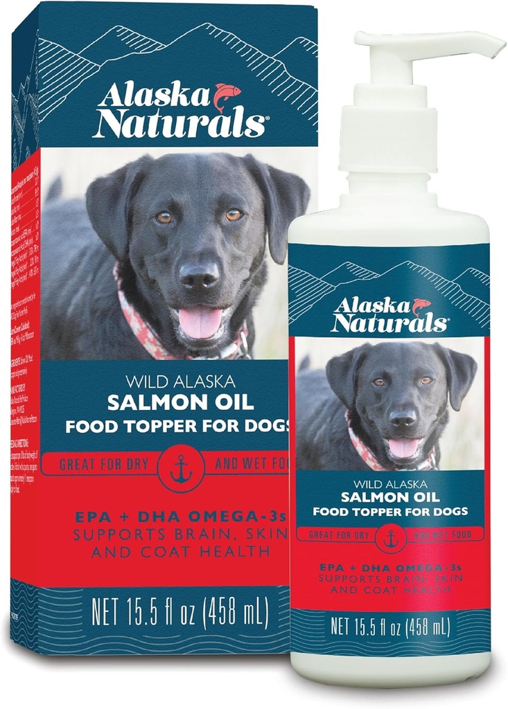 Alaska Naturals Wild Alaska Salmon Oil Food Topper för hundar