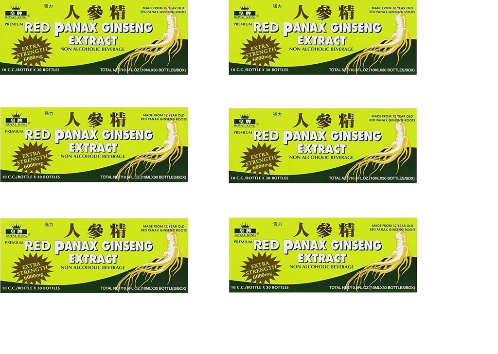 Royal King Red Panax Ginseng 30/10 6000mg (6 lådor)