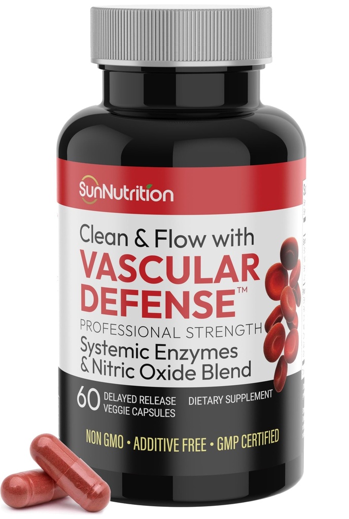 Nattokinaasi Supplement Typpioksidikapselit Beet root Extract High Potency Lumbrokinaasi & Bromelain Systemic Enzymes Typpioksidi Blend Clean & Flow Verisuonipuolustus 60 Caps 30 Servings