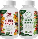 Aamatec Life Fruit and Veggies Supplements with 70 Fruits & Vegetables | Styrka Superfood Supplements for Men & Women | Dietary Nutritional Balance | Natural Fruit and Veggie Capsules 120 Capsules