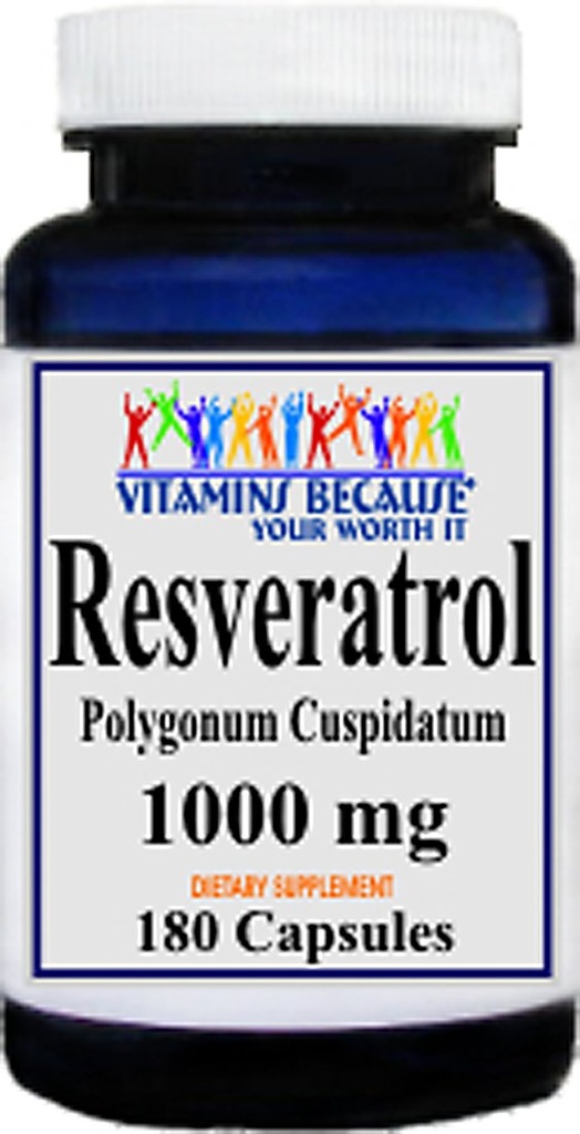 Resveratrol 1000 mg, 180 kapselia