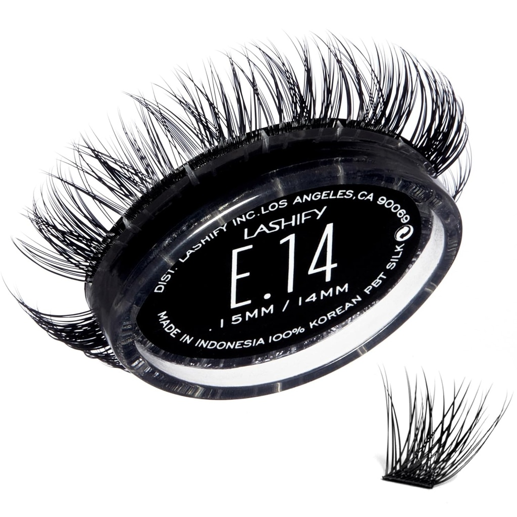 Lashify Extreme 14mm Gossamer DIY Eyelash Extensions Refill, Black, Easy False Lashes för att lägga till enorm volym