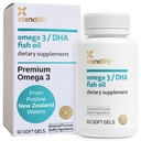 Xtendlife Omega 3 DHA Fish Oil - 1100mg 700 mg DHA ja 300mg EPA - Omega 3 6 9 Täydennys sydämen ja aivojen - 1 kuukausi Supply (60 Count)