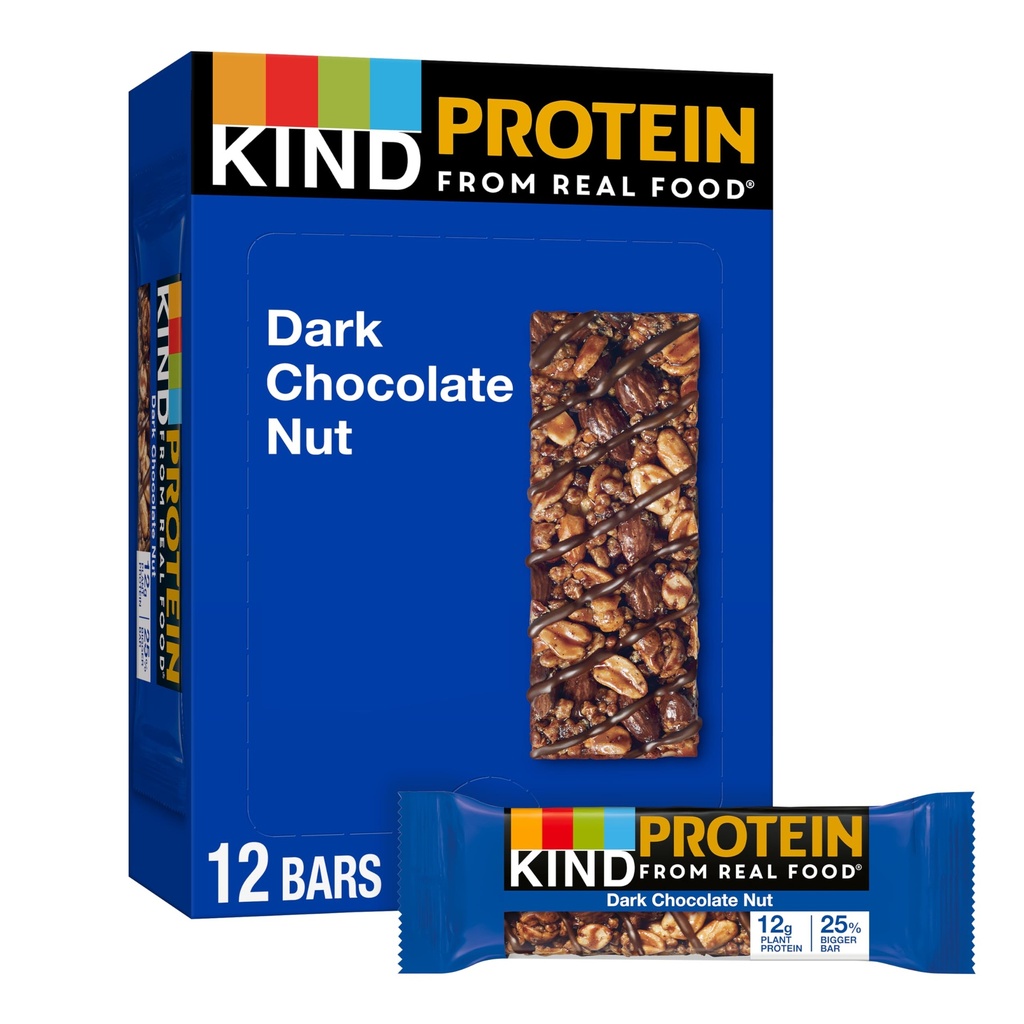 KIND Protein Snack Bar, Tumma suklaapähkinä, Terveitä Välipalat, Gluteeniton, 12g Kasviproteiinia, 12
