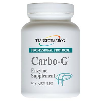 TRANSFORMATION THE GENESIS OF GOOD HEALTH Enzymes Carbo-G High Potency Enzyme Blend Formel Supplement med Probiotics & Herbs för kolhydratuppbrott, näringsabsorption, 90 kapslar