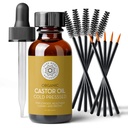 Pure Body Naturals Castor Oil for Eye ripsien ja kulmakarvojen - 1 Fl Oz ravitseva Brow & Lash Growth Serum - Orgaaninen, Heksaanivapaa, kylmäpuristettu, jalostamaton - Silmäripsi ja kulmakarvojen kasvu seerumi naisille