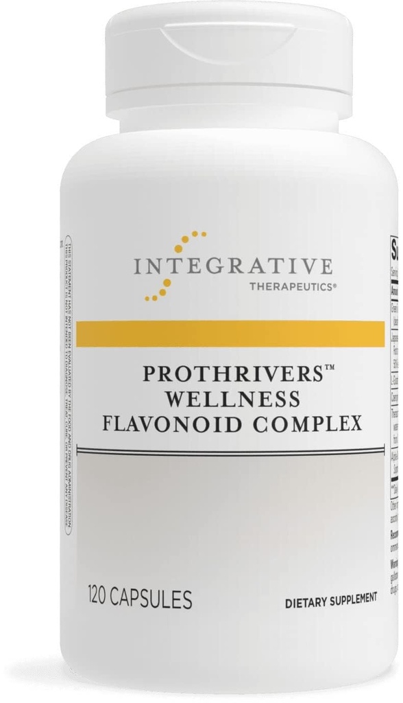 Integrativ terapeutik ProThrivers Wellness Flavonoid Complex - Stöder hälsosamma antioxidantvägar * - Med CoQ10, Curcumin Extract, Green Tea Extract och L-Glutathione - Dairy Free - 120 kapslar