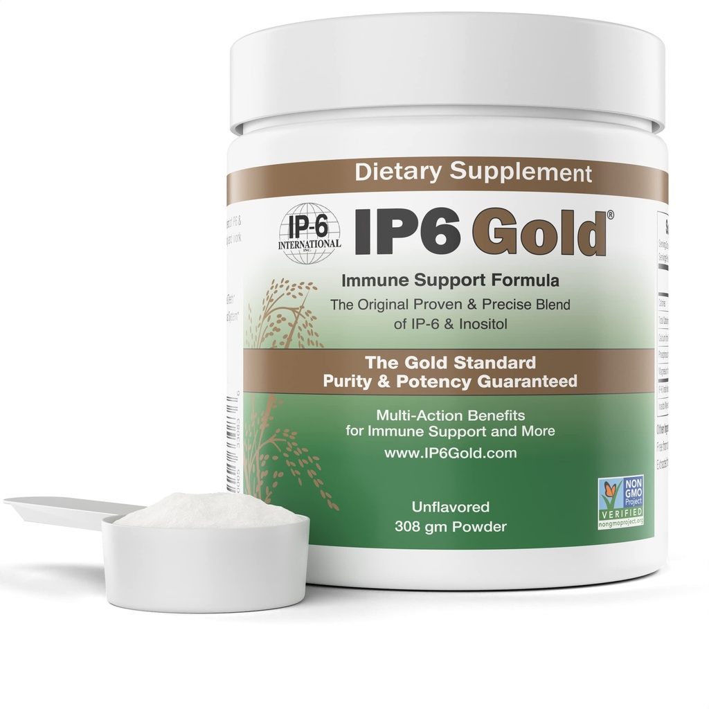 IP6 Gold, IP-6 & Myo-inositoli, makua sisältämätön jauhe 308 gm - Inositol Heksafosfaatti Supplement - Vegan, non GMO, Gluteeniton