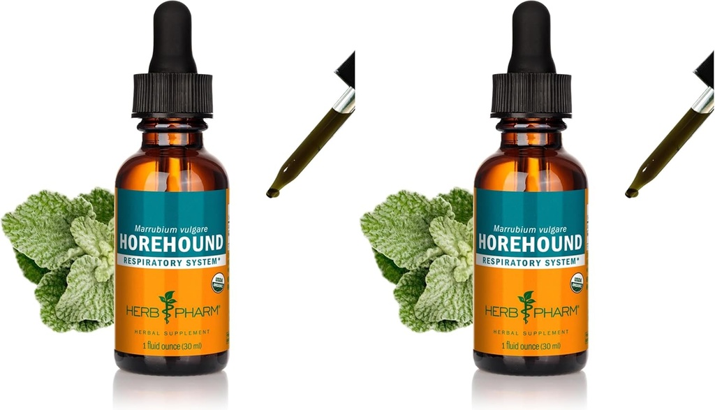 Herb Pharm Horehound Liquid Extract hengitysjärjestelmän tukea - 1 Ounce (Pakki 2)