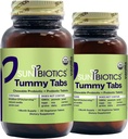 SUNBIOTICS Maha- välilehdet - pureskeltavat Probiootit ja prebiootit tabletit 18 miljardia PMY 4 Probioottikannat Good Gut Flora, Immuunijärjestelmä, & Balanced Microbiome - Vanilla, (paketti 2)