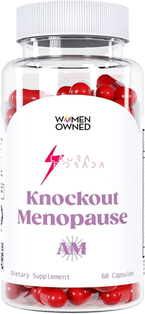 Tyrmäys Menopause AM - Luonnollinen vaihdevuodet + perimenopaussi Multi-Symptom Relief kuumille välähdyksille, Mielialaheilut, painonnousu, energian puute, väsymys, päänsärky (1 kuukausi tarjonta), 60.0