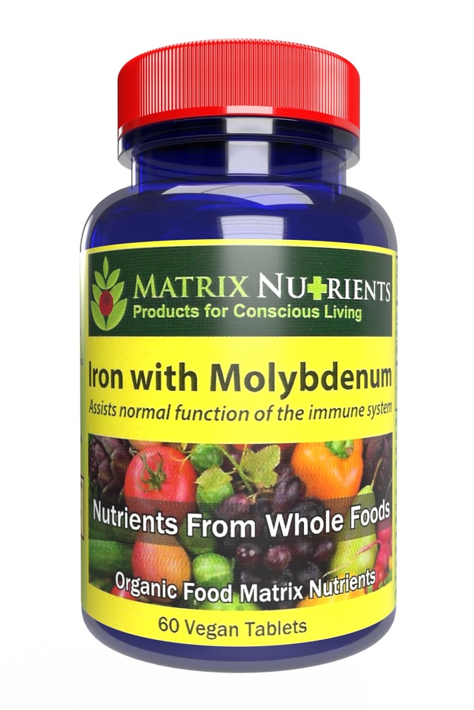Silitysrauta Molybdenum - Immuuni- ja stressituki, ANTIOXIDANT terveys, Avustajat solukasvu - 100% Organic - Vegan tabletit (60ct)
