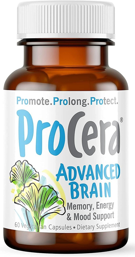 Procera Advanced Brain - Nopea toiminta - Ainesosat Tuet 100+ Studies - Parantaa muistia, palauttaa - Keskittyminen - Tyhjentää Fog - Mielen selvyyden - Hidas kognitiivinen lasku - 60
