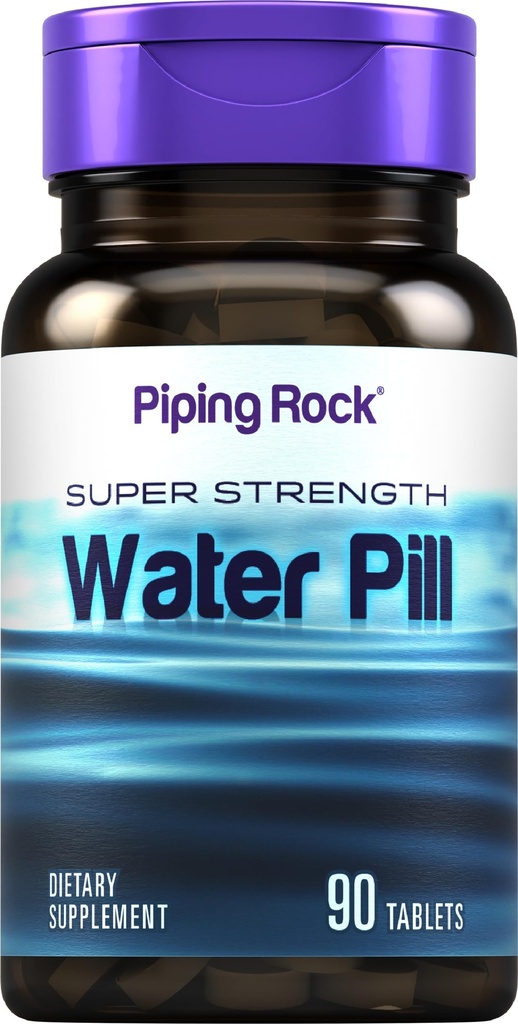 Piping Rock Water Pill för män och kvinnor | 90 tabletter | Super Strength Supplement | Vegetarian, icke-GMO, Gluten Free