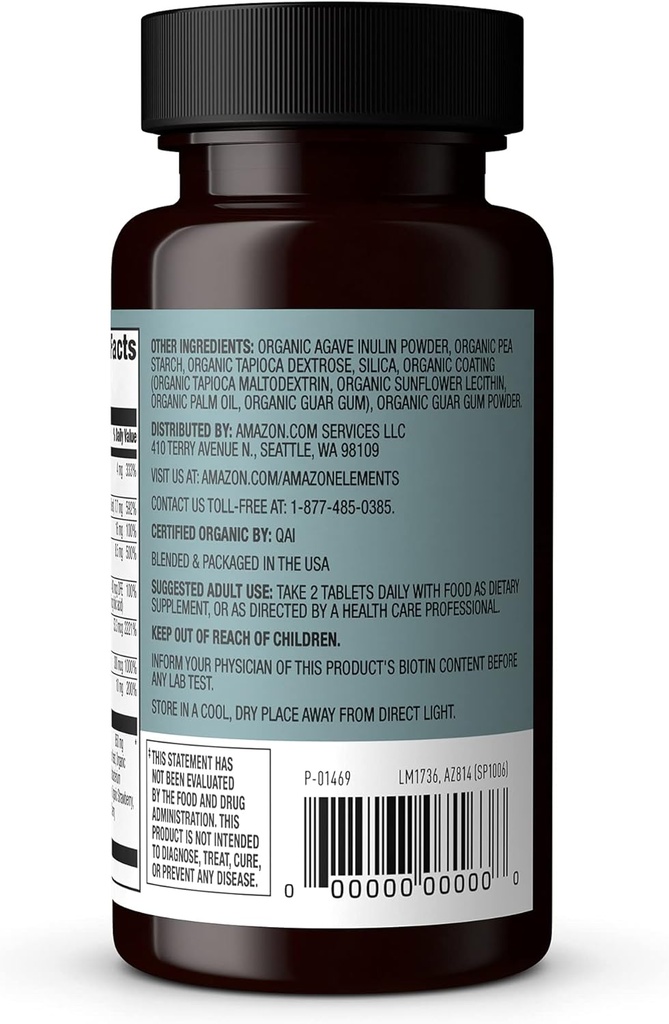 Elementit Organic Whole Food B Complex, 60 tablettia (pakkaus 2)