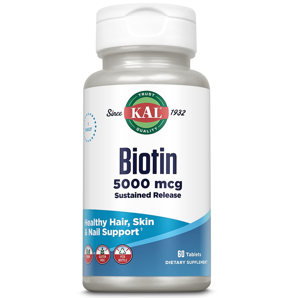 KAL Biotin 5000 TR tablettia, 5000 mikrog, 60