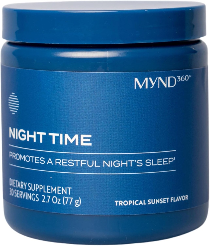 Nu Skin MYND360 Night Time Sleep Aid | Magnesium & Melatonin Sleep Supplement | Magnesium Citrate Powder | Främjar Restful Sleep | Non-Habit Forming Magnesium Supplement