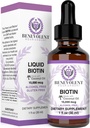 Benevolent Liquid Biotin 15000 mcg - Infunderas med kokosolja för 5X Absorption, Non-GMO & Vegan Friendly Biotin för hårväxt glödande hud och starka naglar