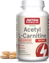 Jaarrow Formula Acetyl L-karnitiinikapselit - 500 mg - 60 Count - Aivojen terveyden ja rasvahapon aineenvaihdunta - Vihanneskapselit - Ei-GMO - Gluteeniton
