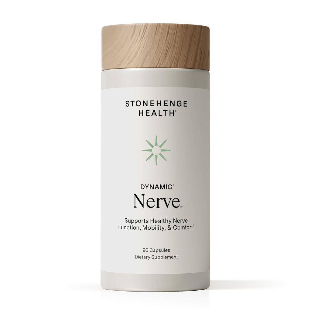 Stonehenge Health Dynamic Nerve Supplement - stöder nervfunktion i fingrar, tår, händer och fötter med Alpha Lipoic Acid ALA, Benfotiamine, Pea, Robust B Complex, Boswellia