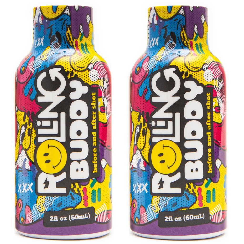 Pre ja Post Rave Recovery Shot - Rave turvallisesti, No 5HTP, Jaw Clench Relief, Essential Vitamiines Brain & Body Protection Ennen ja jälkeen rave antioksidantti laukaus 2-Pack (1)