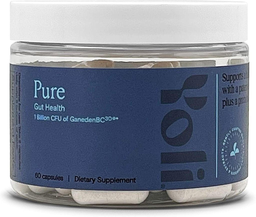 Yoli® Pure Probiotics for Digestive Health - Gut Health Supplements for Miehet ja naiset - Probioottikapselit 1 miljardia PMY
