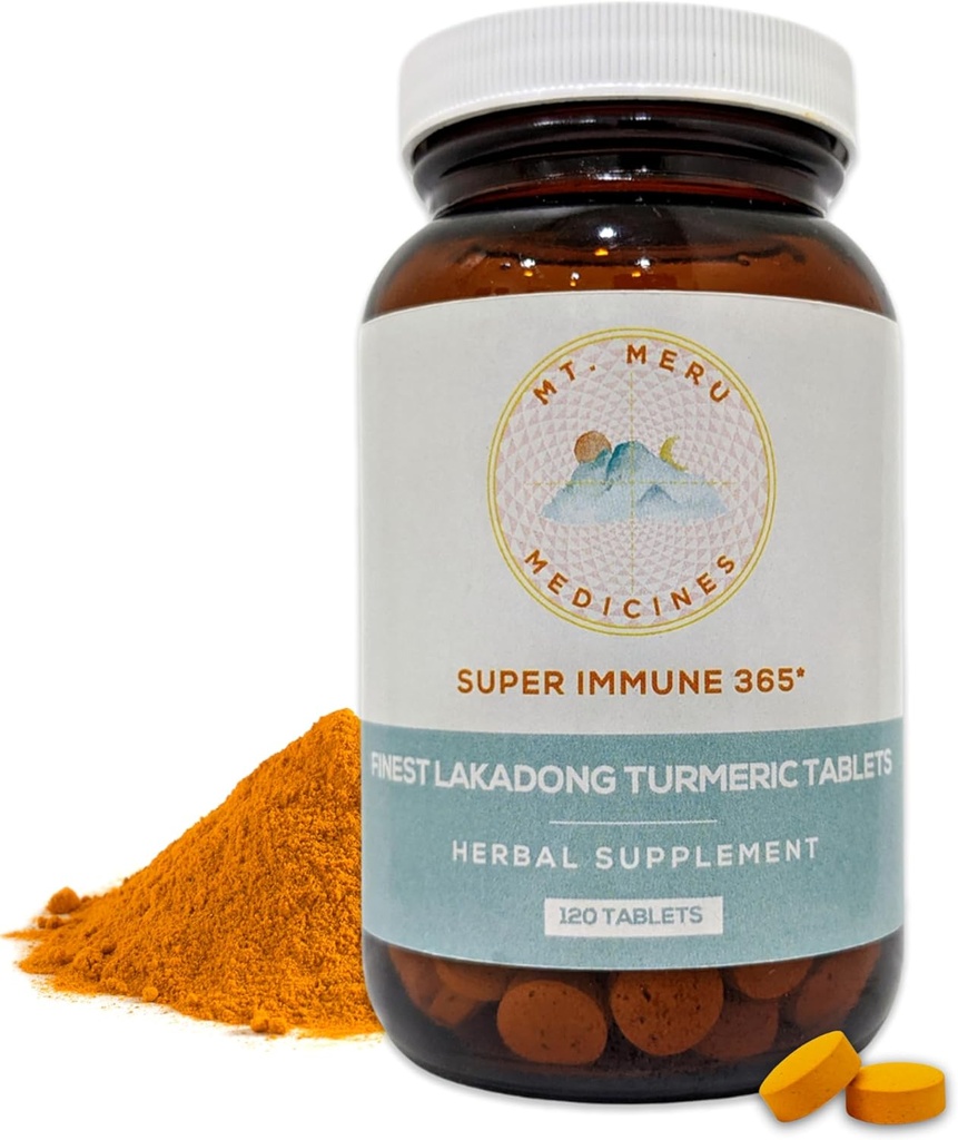 Gurkmeja Tablet Supplement - med High-Curcumin Lakadong Turmeric förstärkt med Black-Pepper - Healthy Heart & Healthy Immune System - 120 Vegan tabletter