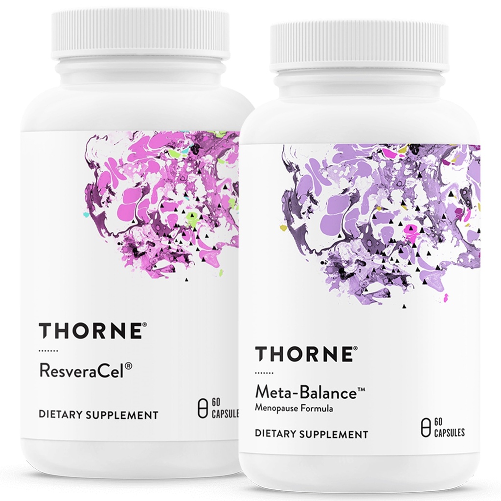 THORNE - Terve ikääntyminen ja vaihdevuodet Tuki Bundle - ResveraCel & Meta-Balance - 30 - 60 Tarjoilut
