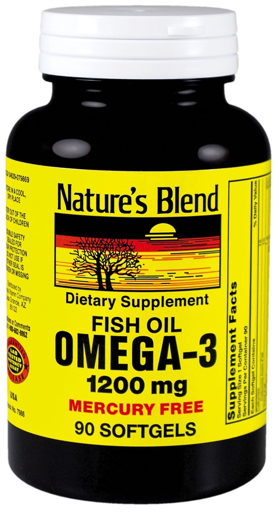 Naturens Blend Omega-3 Fiskolja 1200 mg 90 Softgels