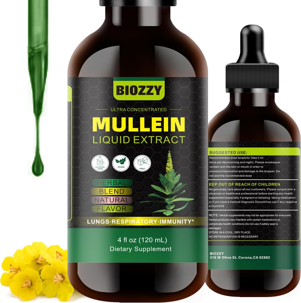 Generic Müllein Drops for Lungs ... Mullein Leaf Extract for Respiratory and Keuhkojen tuki ...