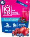 IQMIX Hydration Electrolyte Powder - 4-i-1 Formel för Hydration, Mental Clarity, Mood and Recovery - Sugar-Free Drink Mix, Keto, Magnesium L-Threonate, Lion's Mane - 40 Count Blueberry Pomegranate
