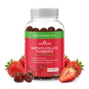 CogniTune Methylfolate Gummies - Lätt att ta hög styrka L-metyllfolat, folattillskott för hjärna, hjärthälsa och immunitet, läckra jordgubbsmak, icke-GMO, Vegan, glutenfri