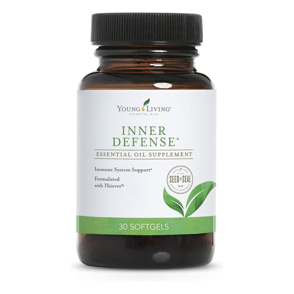 Young Living Inner puolustus, 30 Softgels, Avaa Potent Essential Oils, Oregano, Thyme, Lemongrass ja varkaat, kattava Immuuni tuki