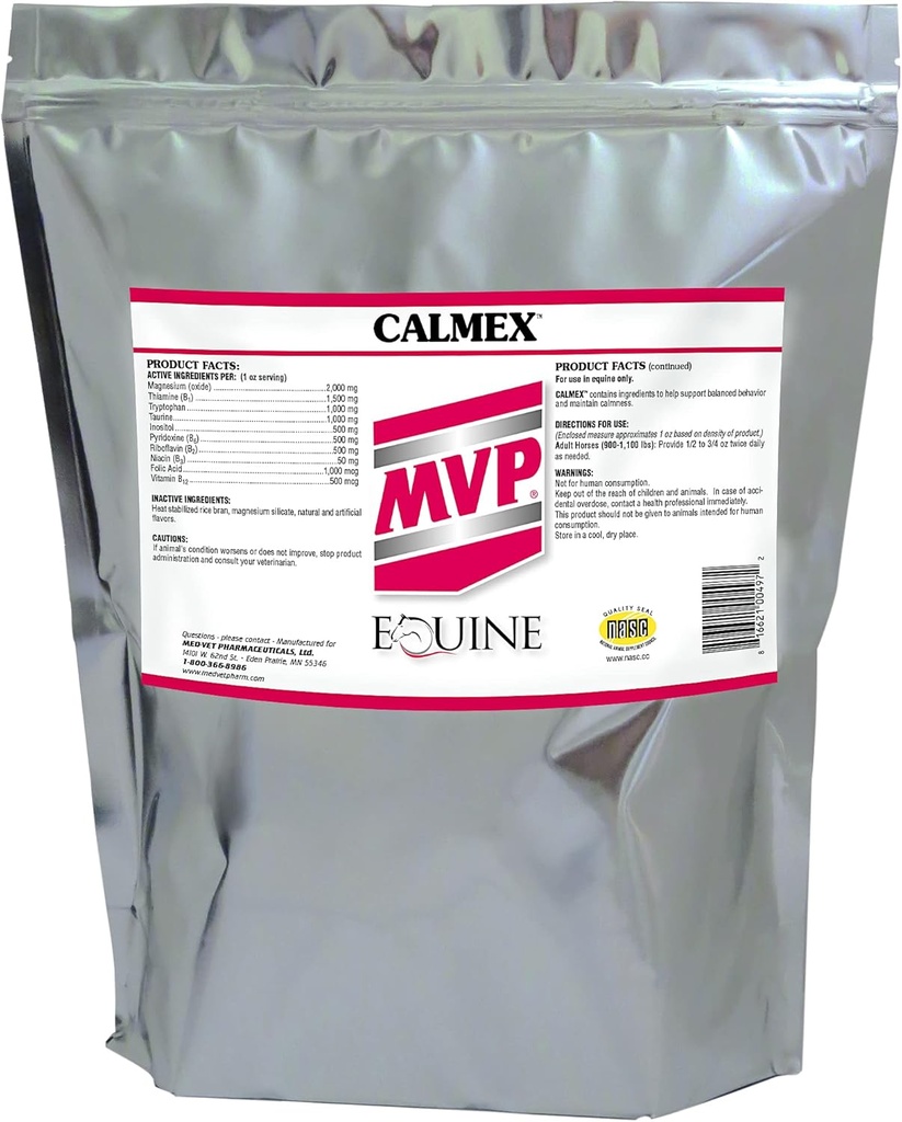 Calmex (10lb) för kalmeringsstöd i hästar